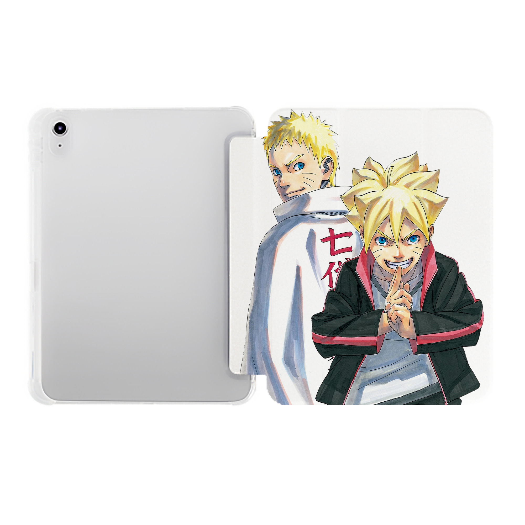 （画像用） NARUTO -ナルト- うずまき ボルト Uzumaki Boruto IPad ケース ペン収納付き 三つ折りスタンド PUレザー×シリコン 対応機種9.5/10.5/10.9インチ